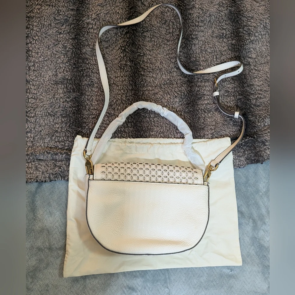 J. Crew White and Gold Crossbody Bag - Picture 3 of 7